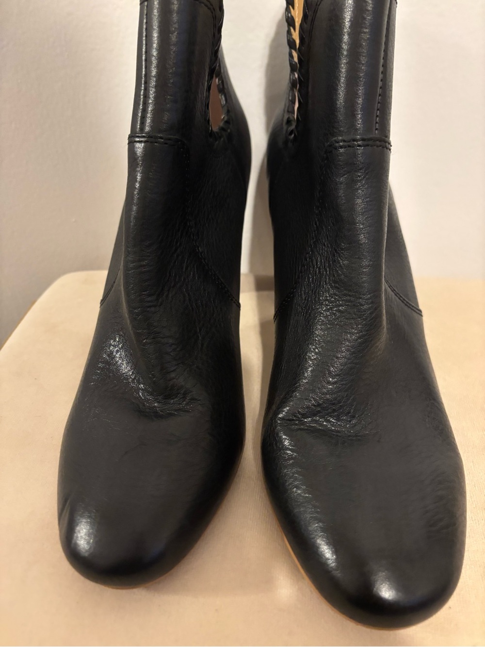 Lucky Brand Black Leather Ankle Booties